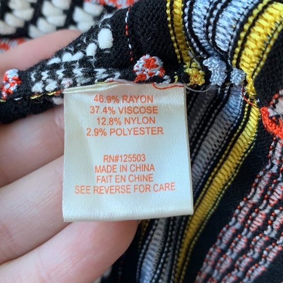 Ronny Kobo Collection Multicolor Knit Striped Fit & Flare Cocktail Dress sz L - Picture 5 of 5